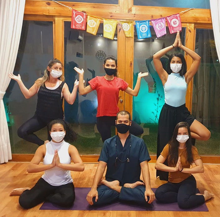 colegas do curso de formação em Thai massage
